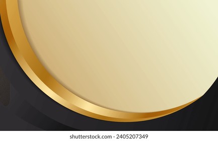 Fondo moderno con degradado de oro. Fondo de pantalla abstracto de lujo de líneas curvadas
