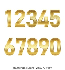Ilustración vectorial de número de gradiente de oro