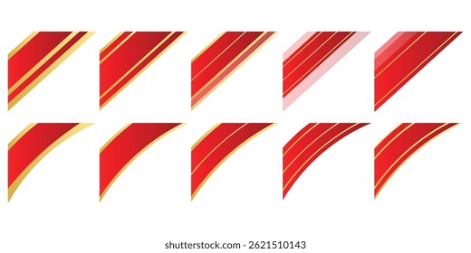 Gold Gradient Ribbon Tab Collection