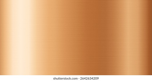 Fondo de Vector metálico brillante degradado de oro con material de textura de acero dorado pulido brillante.