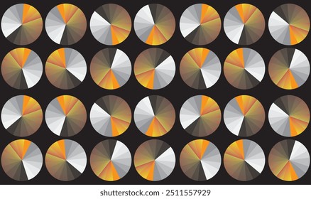 Gold Gradient, Silver Gradient and Black Gradient backgrounds are modern combinations of colors and patterns. Circular gradient color palette