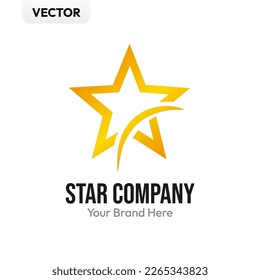 Gold gradient Star flash Logo Vector in elegant Style with white background Star symbol illustration star shape logo template Star logo images illustration design eps for brand company symbol editable