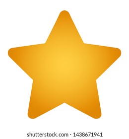 gold gradient star illustration icon vector.