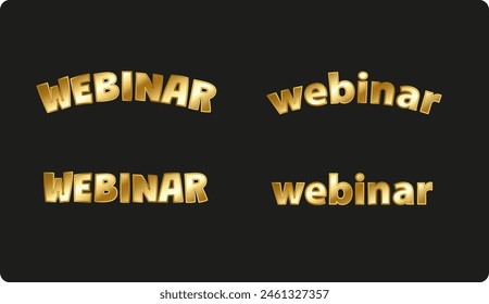 Goldener Farbverlauf mit Text-Webinar auf schwarzem Hintergrund