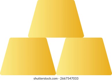 Gold Gradient Three Stacked Gold Bar for Finance