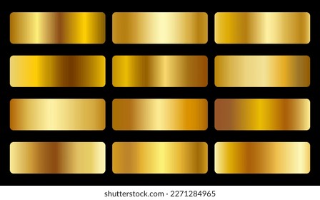 Gold Gradient Vector Background Element Set