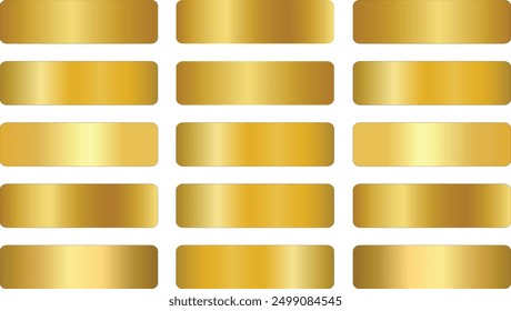 Gold gradients metallic gradients set