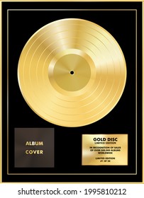 Gold Gramma Disc Limited Edition. Vector illustration.