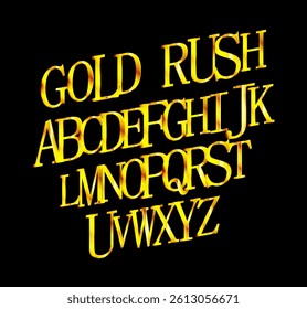 Gold Grand Opening text effect. Vector illustration