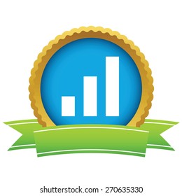 Gold graph logo on a white background. Vector illustration