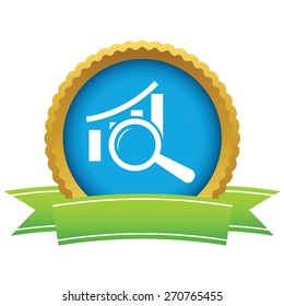 Gold graph scan logo on a white background. Vector illustration