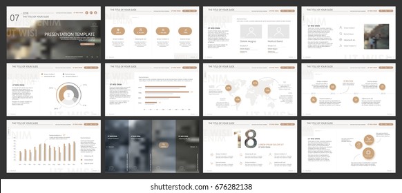 Gold and gray elements for infographics on a white background. Presentation templates. Use in presentation, flyer and leaflet, corporate report, marketing, advertising, annual report, banner.