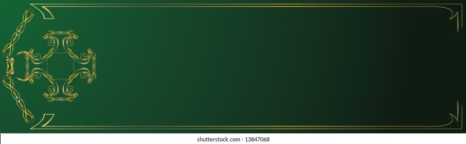 Gold and green background 3