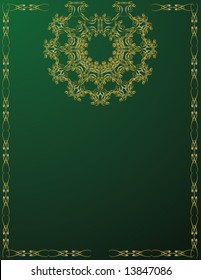 Gold and green background 9