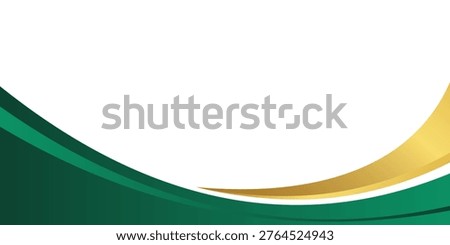 Gold and green combination for header or footer concept