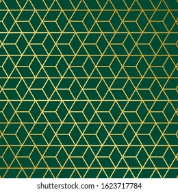 
Gold Green Geometric Vector Pattern