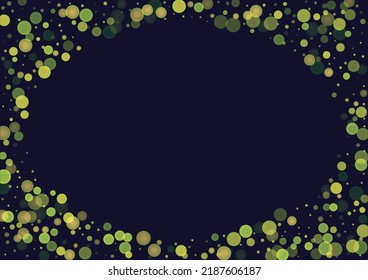 goldgrüner Glitter auf schwarzem Hintergrund. Explosion von Konfetti. Vektorfestivals Hintergrund. Schneefallende Textur. Abstraktes Design für das neue Jahr, Weihnachtsmesse, Geburtstag, Hochzeit, Banner, Plakat