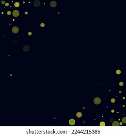 Écran vert doré sur fond noir. Explosion de confettis. Image vectorielle arrière-plan festif. Texture neige tombant. Élément abstrait du design pour la nouvelle année, la messe, l'anniversaire, le mariage, la bannière, l'affiche