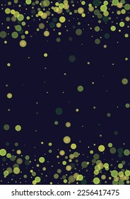 Gold green glitter on a black background. Explosion of confetti. Vector festive background. Snow falling texture. Abstract element of design for new year, christmass, birthday, wedding, banner, poster