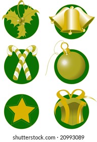 Gold & Green Holiday elements