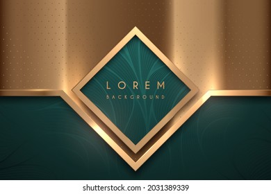 Gold and green luxury background