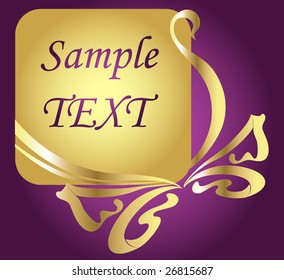 Gold Greeting form, vector