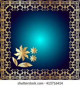Gold greeting frame