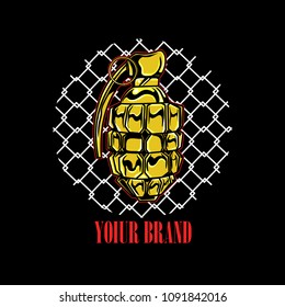 gold grenade bomb design