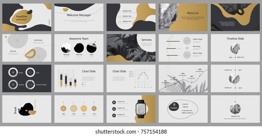 Gold and Grey elements for infographics on a white background. Presentation templates. Use in presentation, flyer and leaflet, corporate report, marketing, advertising, annual report, banner.