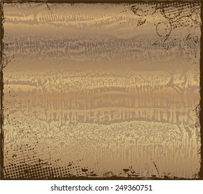Gold grunge background with dark border