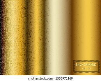 Gold grunge background, with fine particles. Vector illustration.