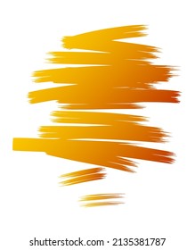 Gold grunge ink texture graphic isolated icon template, luxury paint stroke splash, artistic dry brush, design element decorative art.