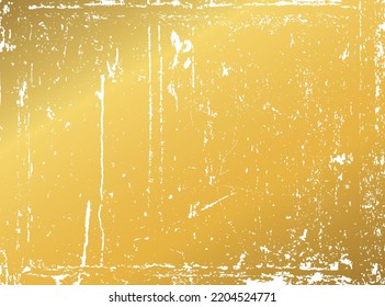 Gold Grunge scratched texture. Vector background