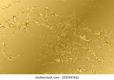 Gold grunge texture. Abstract halftone background. Vector pattern.