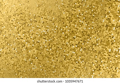 Gold grunge texture. Abstract halftone background. Vector pattern.
