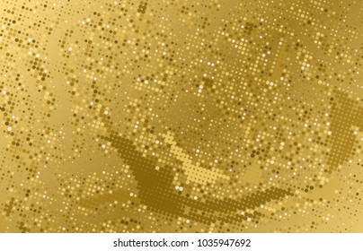 Gold grunge texture. Abstract halftone background. Vector pattern.