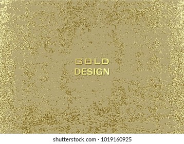 Gold grunge texture to create distressed effect. Patina scratch golden elements. Vintage abstract illustration. Bright sketch surface . Overlay distress grain graphic design