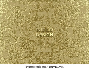 Gold grunge texture to create distressed effect. Patina scratch golden elements. Vintage abstract illustration. Bright sketch surface . Overlay distress grain graphic design