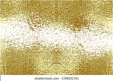Gold grunge texture to create distressed effect. Patina scratch golden elements. Vintage abstract illustration. Bright sketch surface . Overlay distress grain graphic design