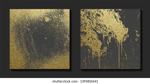 Gold grunge texture to create distressed effect. Patina scratch golden elements. Vintage abstract illustration. Bright sketch surface. Overlay distress grain graphic design.