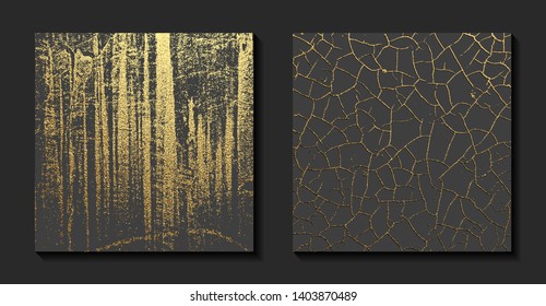 Gold grunge texture to create distressed effect.