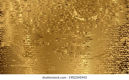 Gold grunge texture to create distressed effect. Abstract marble trendy texture in gold colors. Patina scratch golden elements.Grunge gold paint texture.Bright sketch surface.Vector illustration EPS10
