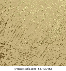 Gold grunge texture to create distressed effect. Patina scratch golden elements. Vintage abstract illustration. Bright sketch surface . Overlay distress grain graphic design