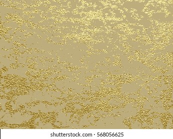 Gold grunge texture to create distressed effect. Patina scratch golden elements. Vintage abstract illustration. Bright sketch surface . Overlay distress grain graphic design