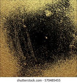 Gold grunge texture to create distressed effect. Patina scratch golden elements. Vintage abstract illustration. Bright sketch surface . Overlay distress grain graphic design.