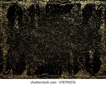 Gold grunge texture to create distressed effect. Patina scratch golden elements. Vintage abstract illustration. Bright sketch surface . Overlay distress grain graphic design.