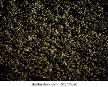 Gold grunge texture to create distressed effect. Patina scratch golden elements. Vintage abstract illustration. Bright sketch surface . Overlay distress grain graphic design.