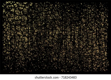 Gold grunge texture to create distressed effect. Patina scratch golden elements. Vintage abstract illustration. Bright sketch surface . Overlay distress grain graphic design