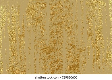 Gold grunge texture to create distressed effect. Patina scratch golden elements. Vintage abstract illustration. Bright sketch surface . Overlay distress grain graphic design