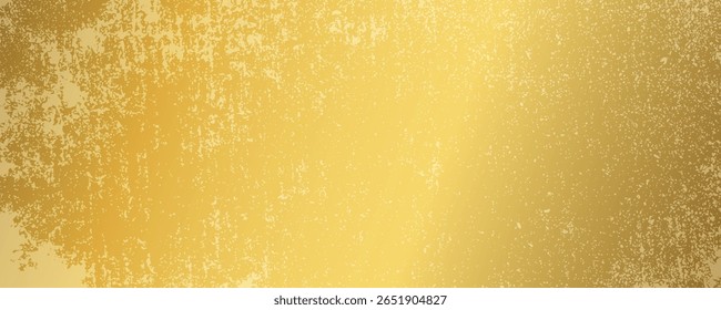 Gold Grunge Texture with distressed effect. Gold grunge wall texture. Abstract patina background. Vintage luxury Gold Background. Vector illustration